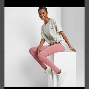 Wild Fable High-Waisted Classic Women's dusty muave leggings size M